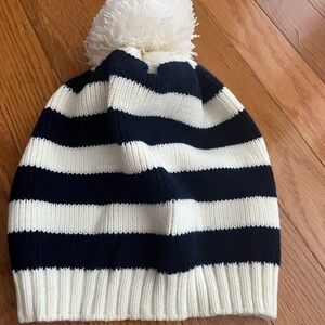Striped Black and White Kids Beanie